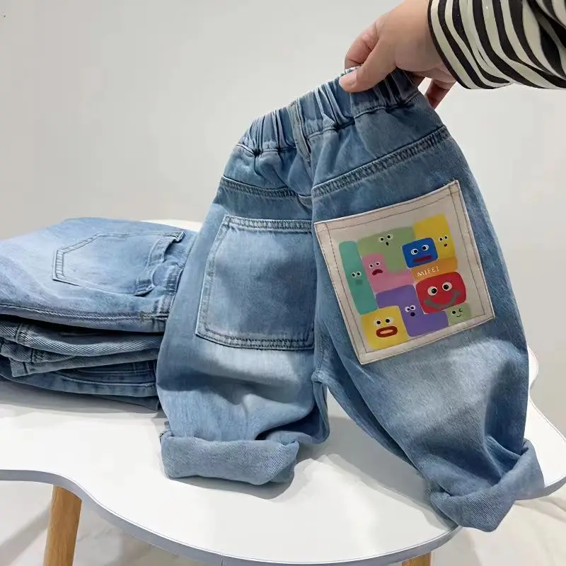 Children's Denim Spring Style Ins Popular Cartoon Kids Boys and Girls Comfortable Soft Cotton Jeans Casual Pants Versatil
Children's Denim Spring Style Ins Popular Cartoon Kids Boys and Girls Comfortable Soft Cotton Jeans Casual Pants Versatil