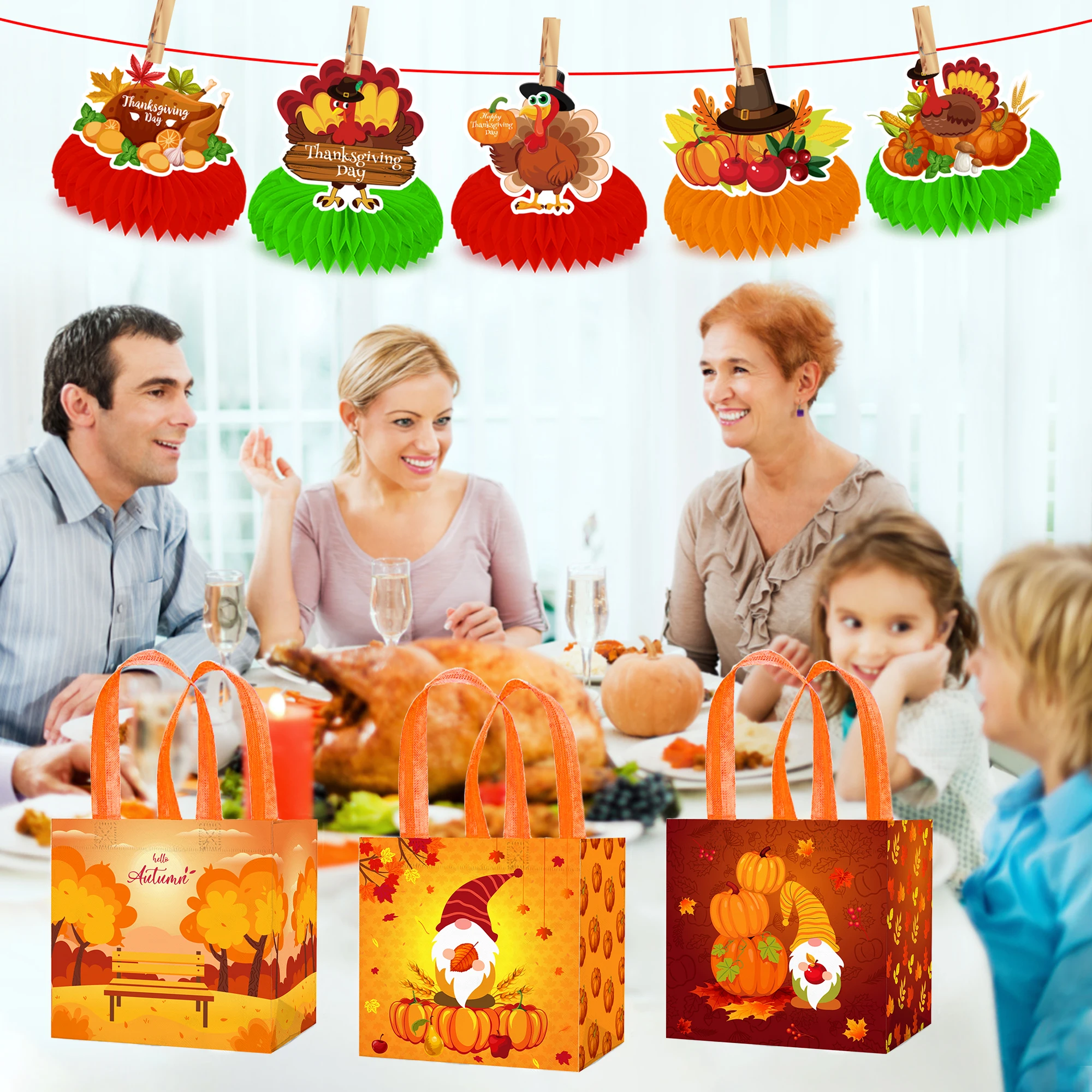 WFF006 6pcs Autumn Maple Leaves Pumpkin Theme Thanksgiving Day Birthday Party Candy Packing Non-woven Tote Gift Bags Decorations
WFF006 6pcs Autumn Maple Leaves Pumpkin Theme Thanksgiving Day Birthday Party Candy Packing Non-woven Tote Gift Bags Decorations