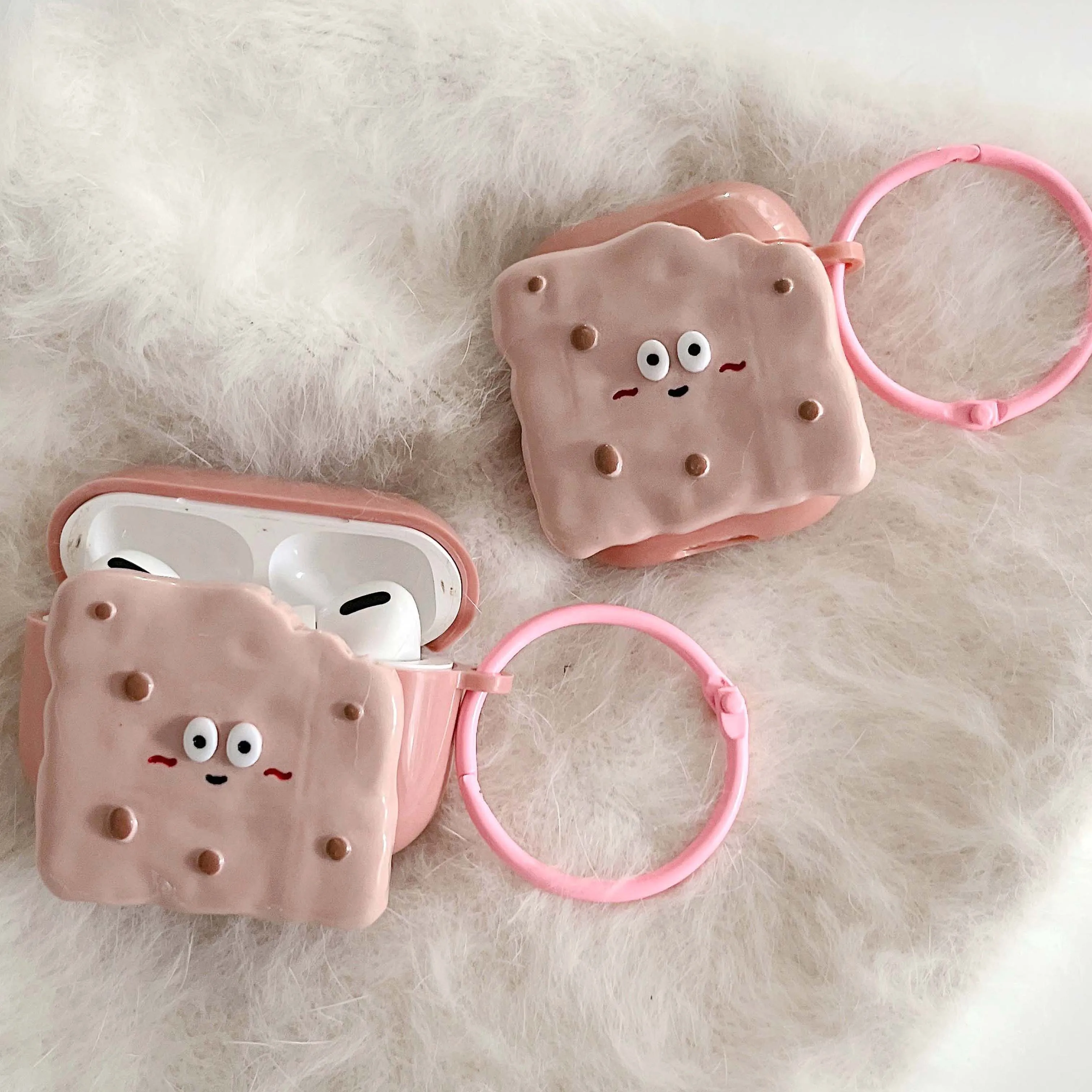 pink biscuit cartoon 3d relif round keychain earphone case for apple airpod 2 3 pro 2nd 1 wireless bluetooth charging box
pink biscuit cartoon 3d relif round keychain earphone case for apple airpod 2 3 pro 2nd 1 wireless bluetooth charging box