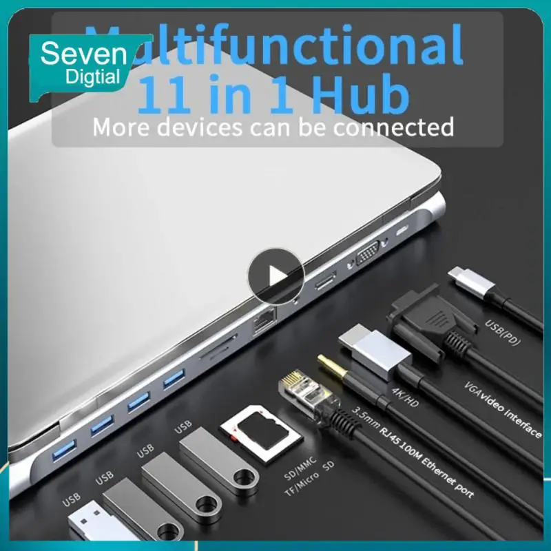 For Macbook Docking Station Usb C Adapter 11 Port Docking Station 4k HDMI-compatible Usb-c Docking Station Hub Multiport Adapter
For Macbook Docking Station Usb C Adapter 11 Port Docking Station 4k HDMI-compatible Usb-c Docking Station Hub Multiport Adapter
