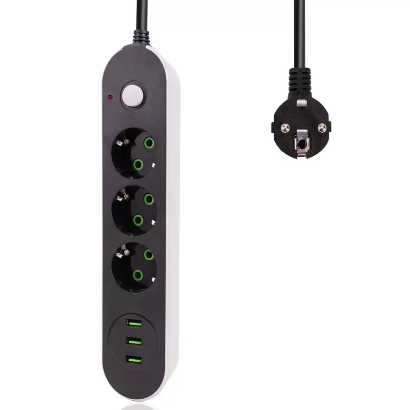NEW 2 Round Pin EU Plug Power Strip Socket 3 Outlet 3Port USB Multi 5M/2M/1.4M Cable Extension Cord Outlet Socket Network Filter
NEW 2 Round Pin EU Plug Power Strip Socket 3 Outlet 3Port USB Multi 5M/2M/1.4M Cable Extension Cord Outlet Socket Network Filter