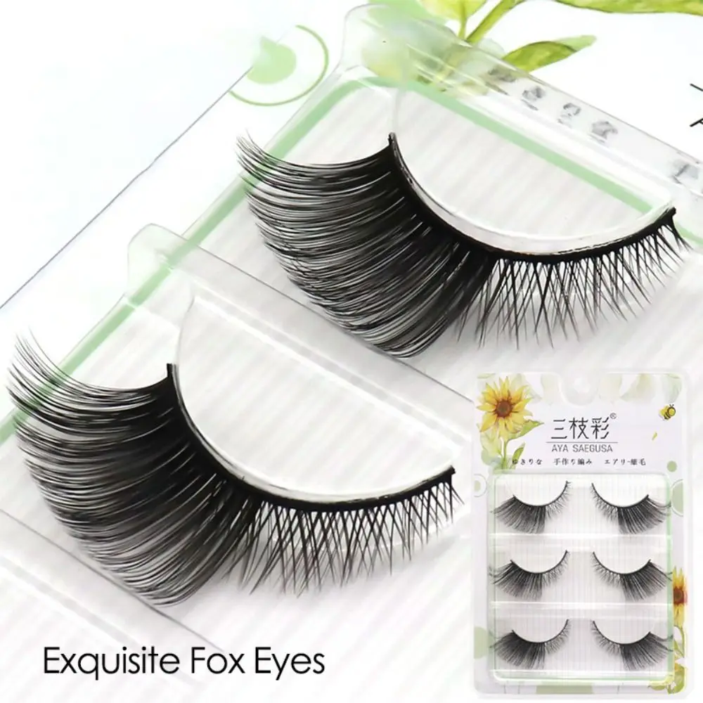 3pair/box Handmade Fiber Eye Extension Fuffy Lashes False Eyelashes Thick Long Eye Lashes Half Eyelash Fox Eyelashes 
3pair/box Handmade Fiber Eye Extension Fuffy Lashes False Eyelashes Thick Long Eye Lashes Half Eyelash Fox Eyelashes