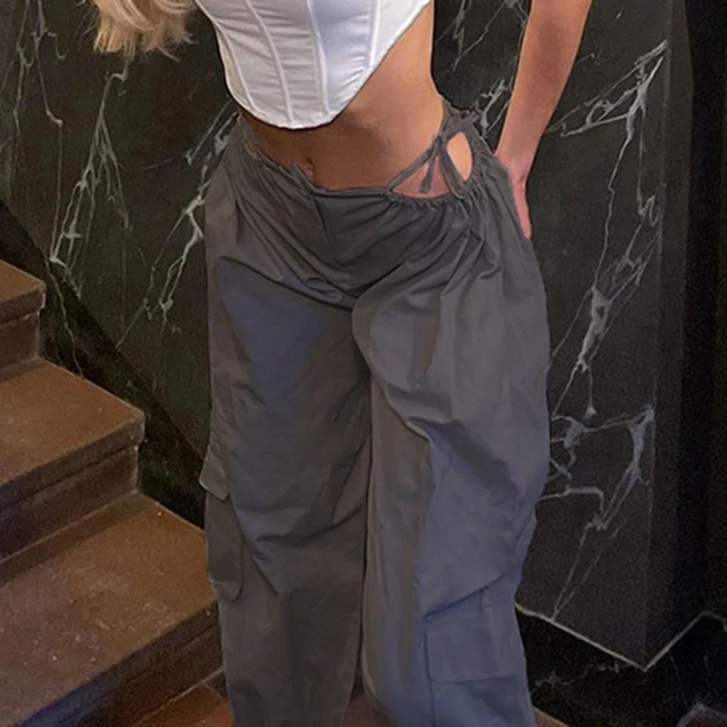 WeiYao Cut Out Low Waist Bandage Hippie Joggers Women Y2K Streetwear High Street Casual Baggy Cargo Pants Korean Fashion
WeiYao Cut Out Low Waist Bandage Hippie Joggers Women Y2K Streetwear High Street Casual Baggy Cargo Pants Korean Fashion