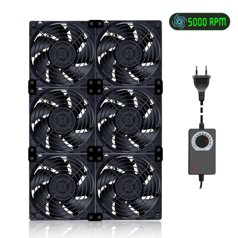 5000RPM 12038 Two Ball Bearing 120mm High Speed Fan Kit 100V 110V 220V For BTC Mining Cabinet Server Case 12cm Cooling System
5000RPM 12038 Two Ball Bearing 120mm High Speed Fan Kit 100V 110V 220V For BTC Mining Cabinet Server Case 12cm Cooling System