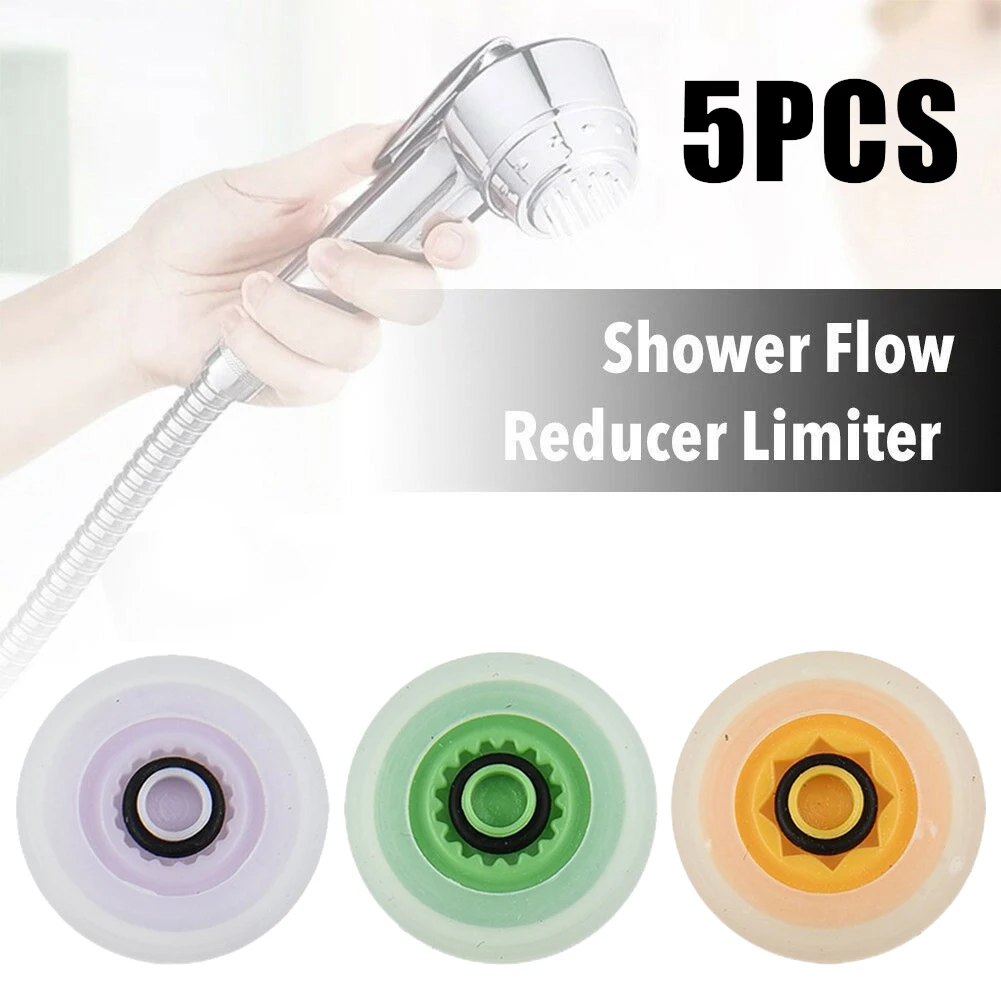 5 Pcs Shower Flow Reducer Limiter Set Water Saving 4, 6, 7 L/Min Hose Restrictor Integrated Anti-clogging Dome Screen Restrictor
5 Pcs Shower Flow Reducer Limiter Set Water Saving 4, 6, 7 L/Min Hose Restrictor Integrated Anti-clogging Dome Screen Restrictor