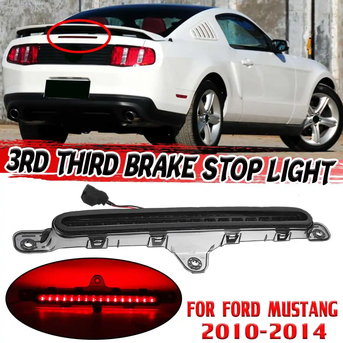 Red/Smoked Car Rear Tail Light High Mount 3rd Rear Brake Stop Light Additional Brake Light Lamp For Ford For Mustang 2010-2014
Red/Smoked Car Rear Tail Light High Mount 3rd Rear Brake Stop Light Additional Brake Light Lamp For Ford For Mustang 2010-2014