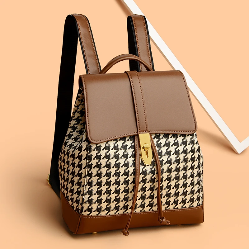 Block Color Schoolbag Leather Backpack Women's Handbag Shoulder Bag for Women
Block Color Schoolbag Leather Backpack Women's Handbag Shoulder Bag for Women
