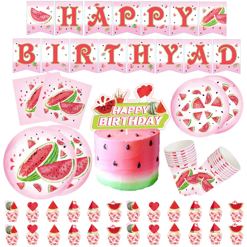 Watermelon 1st Birthday Party Decorations Supplies for Girls Baby Shower Banner Tablecloth Plates Cups Napkins Plastic Tableclot
Watermelon 1st Birthday Party Decorations Supplies for Girls Baby Shower Banner Tablecloth Plates Cups Napkins Plastic Tableclot