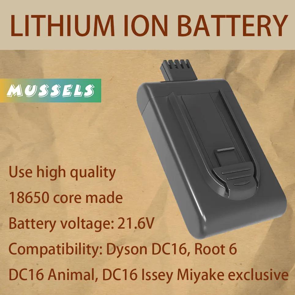 21.6V battery replacement parts for Dyson DC16 DC16 6 Dyson DC16 ISSEY MIYAKKE exclusive Dyson DC16 Animal Dyson DC16
21.6V battery replacement parts for Dyson DC16 DC16 6 Dyson DC16 ISSEY MIYAKKE exclusive Dyson DC16 Animal Dyson DC16
