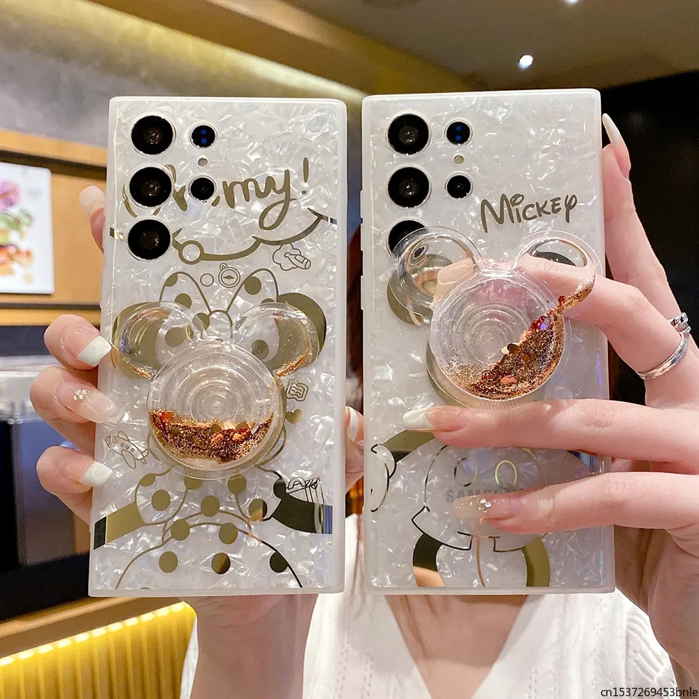 Cartoon Shell Texture Disney Mickey Minnie Quicksand Bracket Phone Case for Samsung Galaxy S23 S22 S21 FE 23 Ultra Plus Cover
Cartoon Shell Texture Disney Mickey Minnie Quicksand Bracket Phone Case for Samsung Galaxy S23 S22 S21 FE 23 Ultra Plus Cover