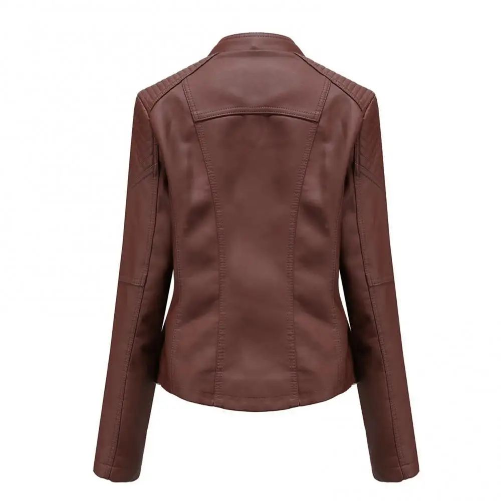 Fashion Women Coat Autumn Winter Faux Leather Jacket Zipper Stand Collar Motorcycle Slim Coat Women's Clothing Black 3XL
Fashion Women Coat Autumn Winter Faux Leather Jacket Zipper Stand Collar Motorcycle Slim Coat Women's Clothing Black 3XL