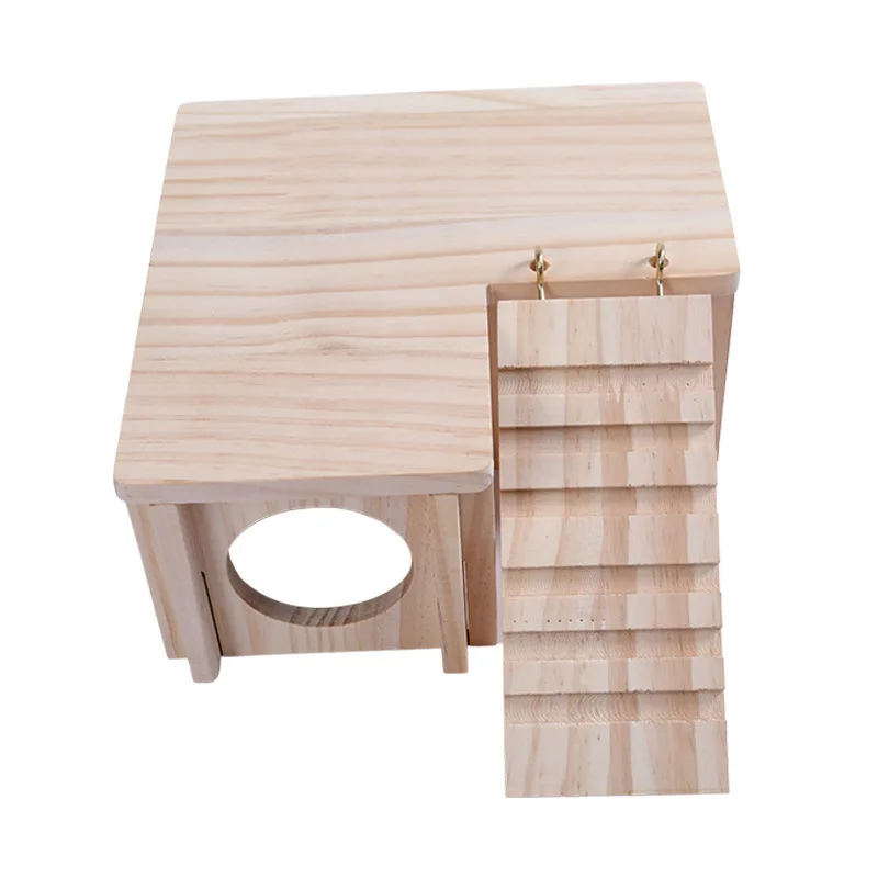Hamster Shelter House Solid Wood Small House Sleeping Nest Djungarian Hamster Double-Layer Villa Landscaping Supplies
Hamster Shelter House Solid Wood Small House Sleeping Nest Djungarian Hamster Double-Layer Villa Landscaping Supplies
