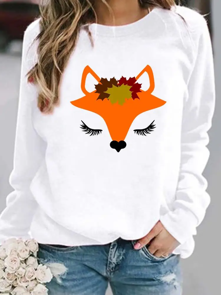 Wild Animal Flower Thanksgiving Clothing Fall Autumn Halloween Spring Print Women Pullovers Female Woman Graphic Sweatshirts
Wild Animal Flower Thanksgiving Clothing Fall Autumn Halloween Spring Print Women Pullovers Female Woman Graphic Sweatshirts