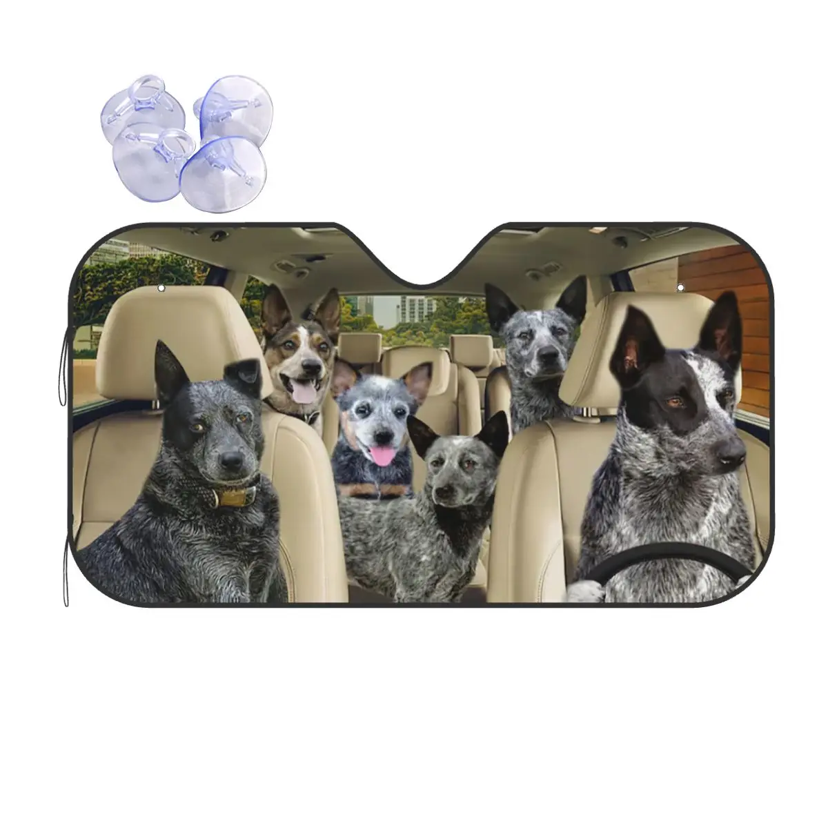 Gray Dog Driver Windshield Sunshade Animals Funny Car Front Window Visor 76x140cm Sunshade Visor Car-covers 
Gray Dog Driver Windshield Sunshade Animals Funny Car Front Window Visor 76x140cm Sunshade Visor Car-covers