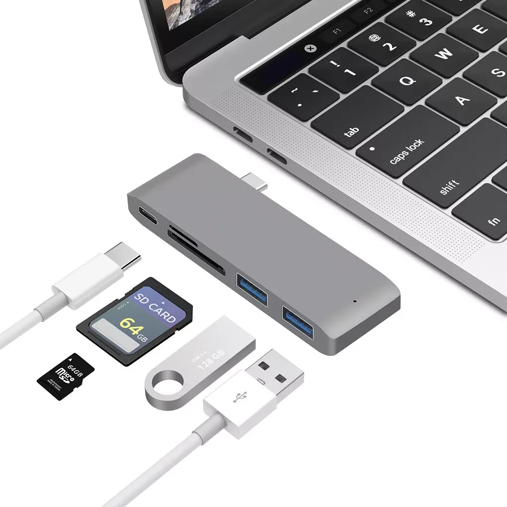 USB-концентратор 5 в 1, USB Type-C, USB 3,0, кардридер для SD-и TF-карт
USB-концентратор 5 в 1, USB Type-C, USB 3,0, кардридер для SD-и TF-карт