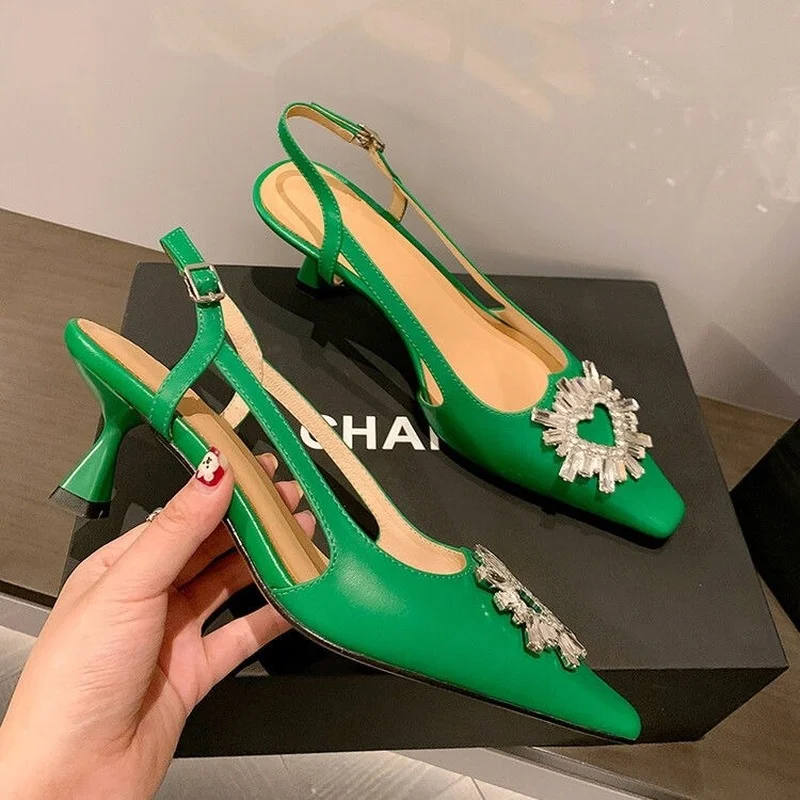 Rhinestone Pumps for Women Shoes Retro Square Toe Women Sandals Stiletto High Heels Soft Leather Ladies Sandals 2022 Summer New
Rhinestone Pumps for Women Shoes Retro Square Toe Women Sandals Stiletto High Heels Soft Leather Ladies Sandals 2022 Summer New