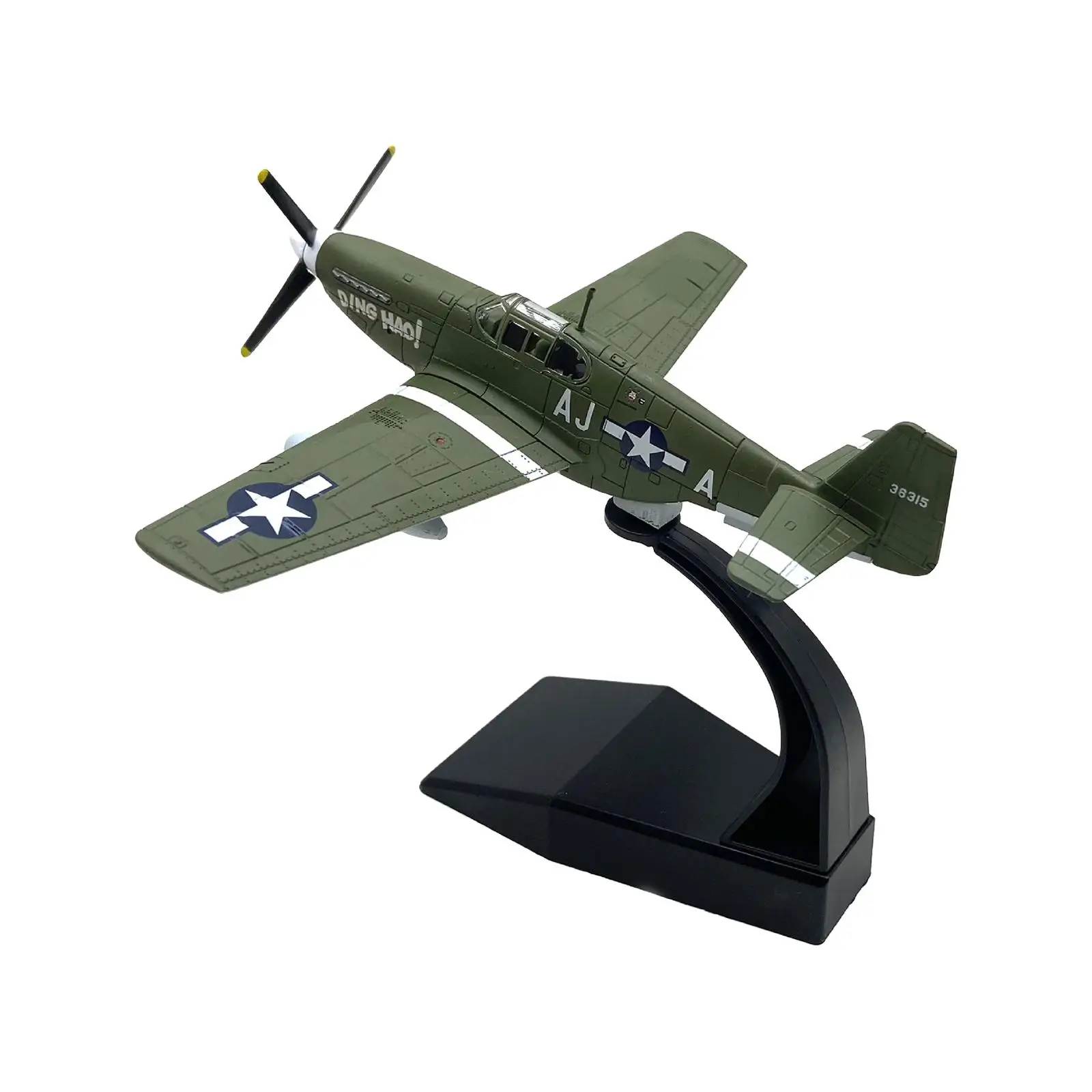 

Alloy 1/72 P51B Fighter Diecast Model Collectables Ornament Aviation Commemorate Retro Plane Model for Shelf Bar Office