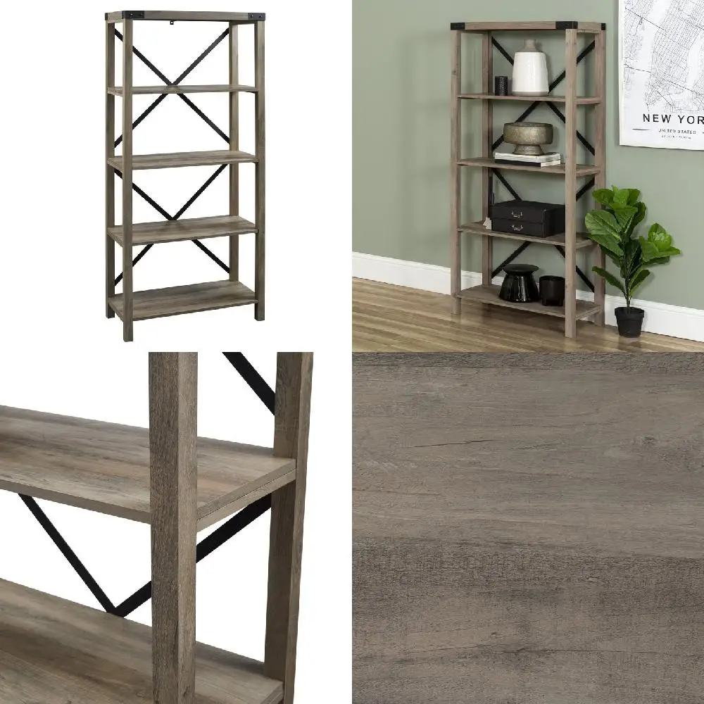Gorgeous Gray Wash Industrial 4-Shelf Bookshelf Home & Office Organization Solutions
Gorgeous Gray Wash Industrial 4-Shelf Bookshelf Home & Office Organization Solutions
