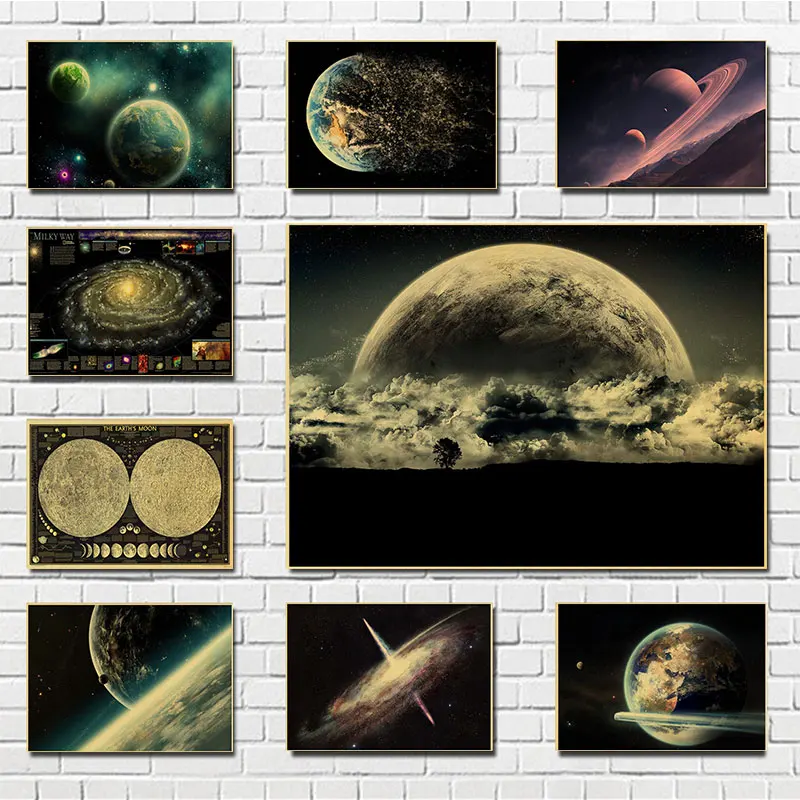 Vintage Nine Planets Solar System Posters Prints Retro Milky Way Galaxy Canvas Painting Living Room Home Decor Wall Art Pictures
Vintage Nine Planets Solar System Posters Prints Retro Milky Way Galaxy Canvas Painting Living Room Home Decor Wall Art Pictures