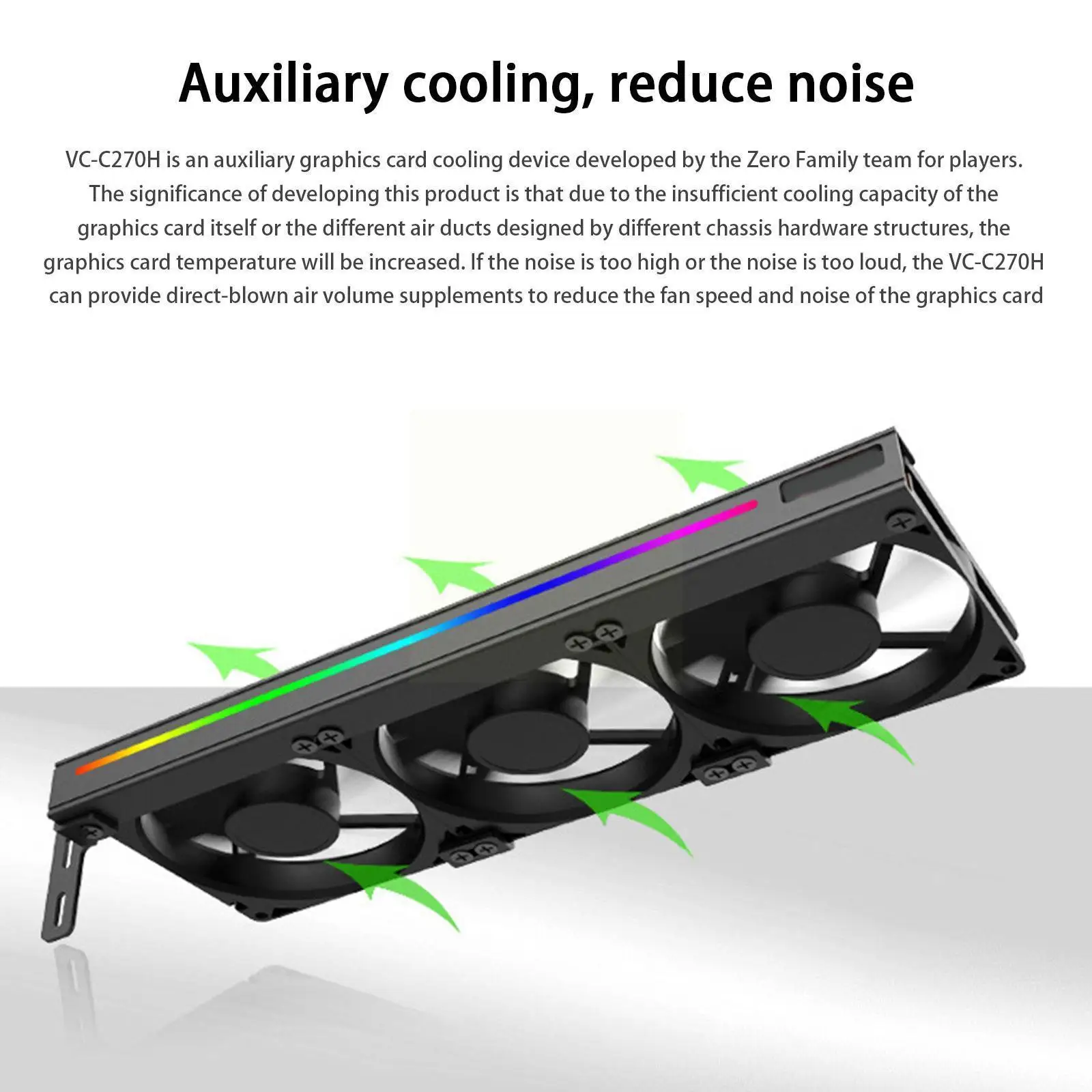 Universal GPU Cooling Fan 3pin ARGB Sync Lighting 5V Cooler Graphics PCI Fan Silent Card Chassis RGB Addressable V2B9
Universal GPU Cooling Fan 3pin ARGB Sync Lighting 5V Cooler Graphics PCI Fan Silent Card Chassis RGB Addressable V2B9