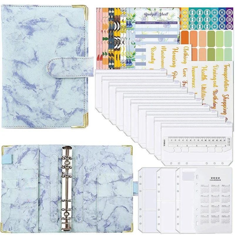 A6 Budget Binder With Cash Envelopes, PU Leather Notebook Binder With 12 PCS A6 Binder Pockets
A6 Budget Binder With Cash Envelopes, PU Leather Notebook Binder With 12 PCS A6 Binder Pockets