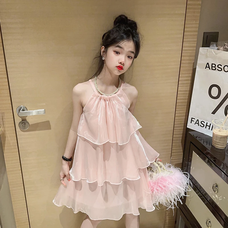 New Spring Summer Girls Princess Dress Sleeveless Long Flounce Baby Girls Mesh Clothes for 5-16 Years
New Spring Summer Girls Princess Dress Sleeveless Long Flounce Baby Girls Mesh Clothes for 5-16 Years