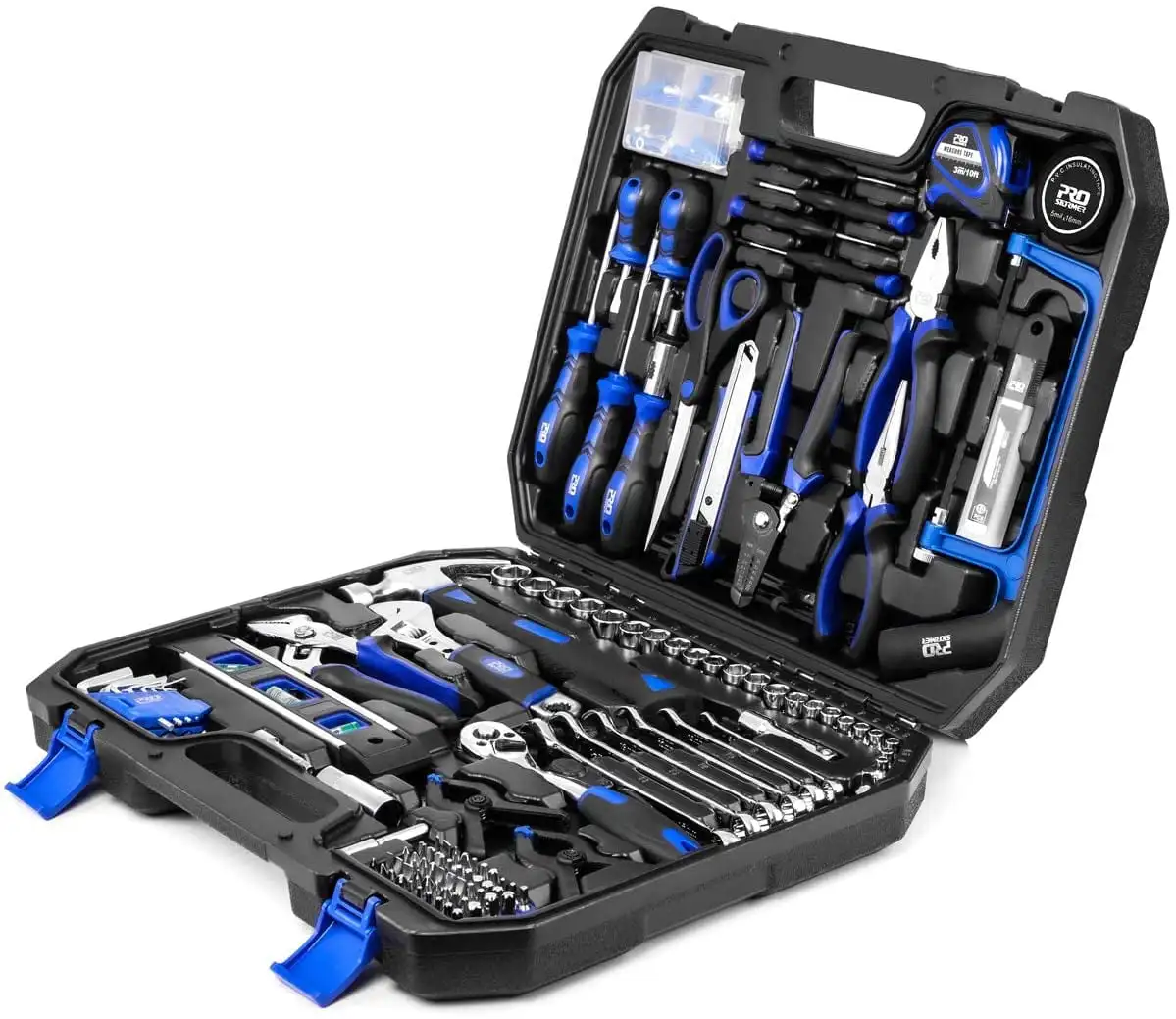 

230-Piece Household Tool Kit, General /Auto Repair Tool Set with Hammer, Pliers, Screwdriver Set, Wrench Socket Kit and Toolbox