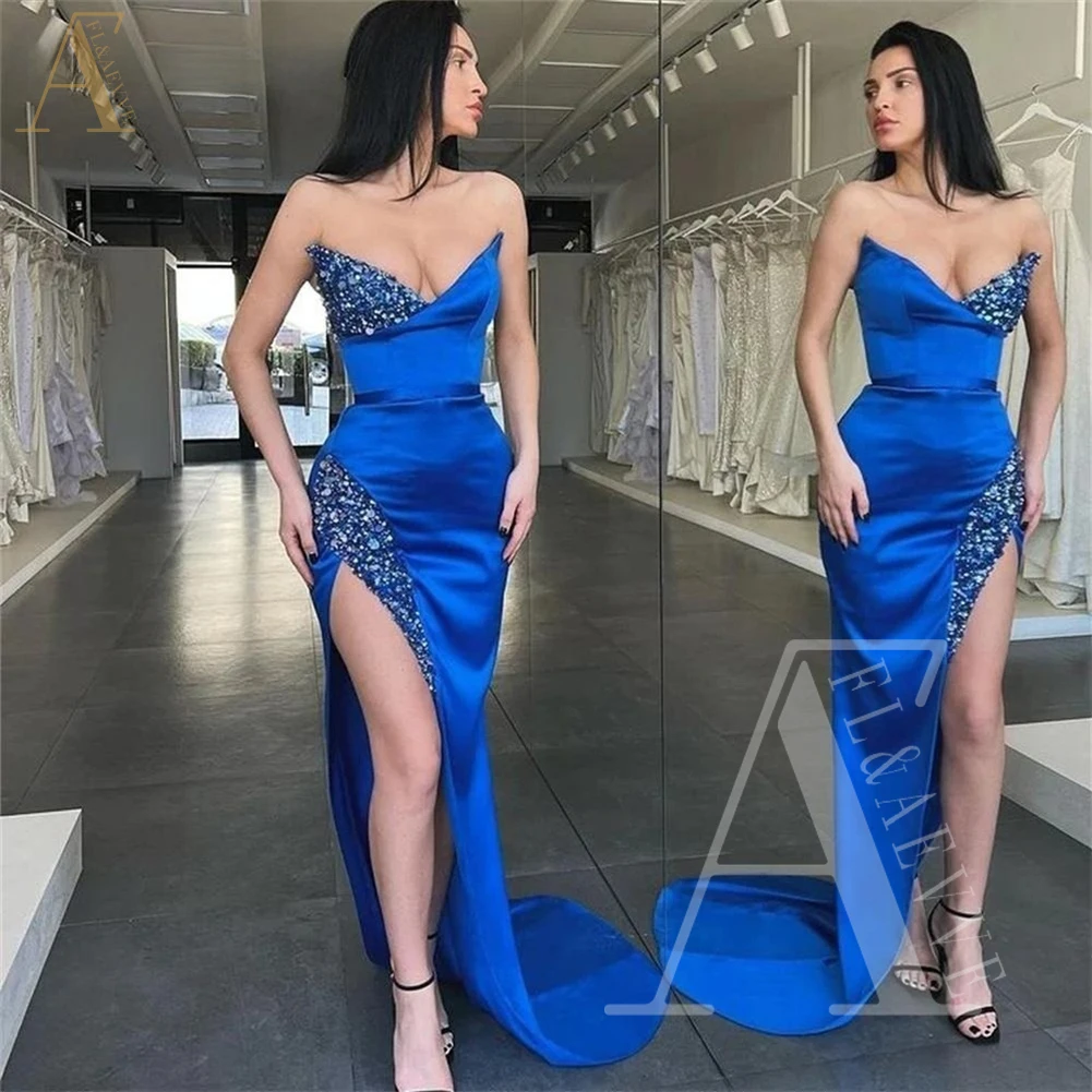 Royal Blue Satin Formal Dresses for Prom Dress 2024 Side Split Ladies Dresses for Special Occasions Ball Gowns Robe Occasion New
Royal Blue Satin Formal Dresses for Prom Dress 2024 Side Split Ladies Dresses for Special Occasions Ball Gowns Robe Occasion New