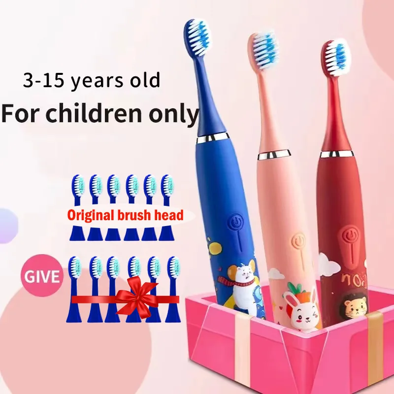 USB Children's Electric Toothbrush Colorful Cartoon With Replacement Heads Ultrasonic Rechargeable Soft Hair Clean Brush for Kid
USB Children's Electric Toothbrush Colorful Cartoon With Replacement Heads Ultrasonic Rechargeable Soft Hair Clean Brush for Kid