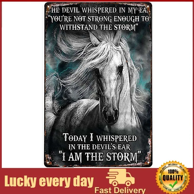 The Devil Whispered in My Ear Horse Tin Sign Retro Style Metal Poster Tin Sign Vintage Wall Decor for Cafe Bar Pub Home Beer
The Devil Whispered in My Ear Horse Tin Sign Retro Style Metal Poster Tin Sign Vintage Wall Decor for Cafe Bar Pub Home Beer
