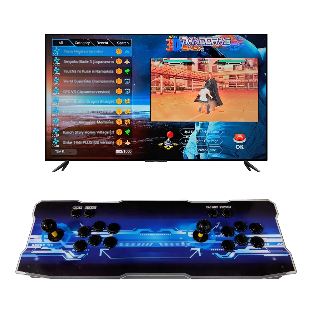 

10,000 in 1 Pandora Arcade Saga EX 3D WiFi Box 64G S812 12-core Game Processor Advanced Retro Arcade Game Console