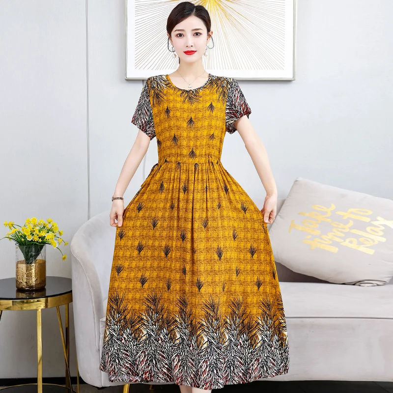 Printed Dress For Women 2022 Summer Dresses Women Clothing Long slim Casual Short Sleeve Dress Woman's Gown Fashion
Printed Dress For Women 2022 Summer Dresses Women Clothing Long slim Casual Short Sleeve Dress Woman's Gown Fashion