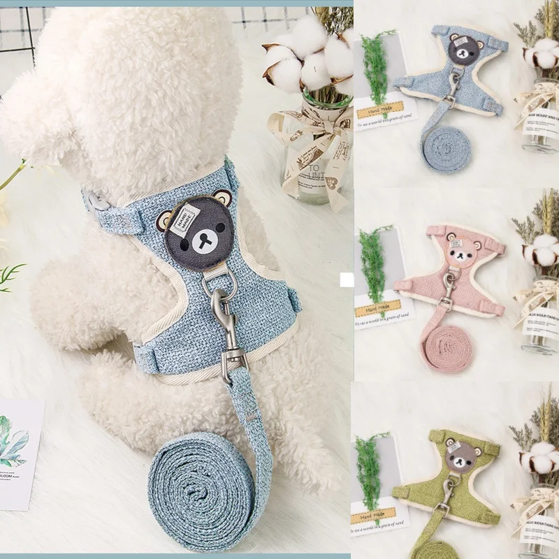 Small Pet Out Rope Dog Cat Guinea Pig Clothes Chest Strap Vest Type Cartoon Bear Traction Rope Harness Dog Cat Collar
Small Pet Out Rope Dog Cat Guinea Pig Clothes Chest Strap Vest Type Cartoon Bear Traction Rope Harness Dog Cat Collar
