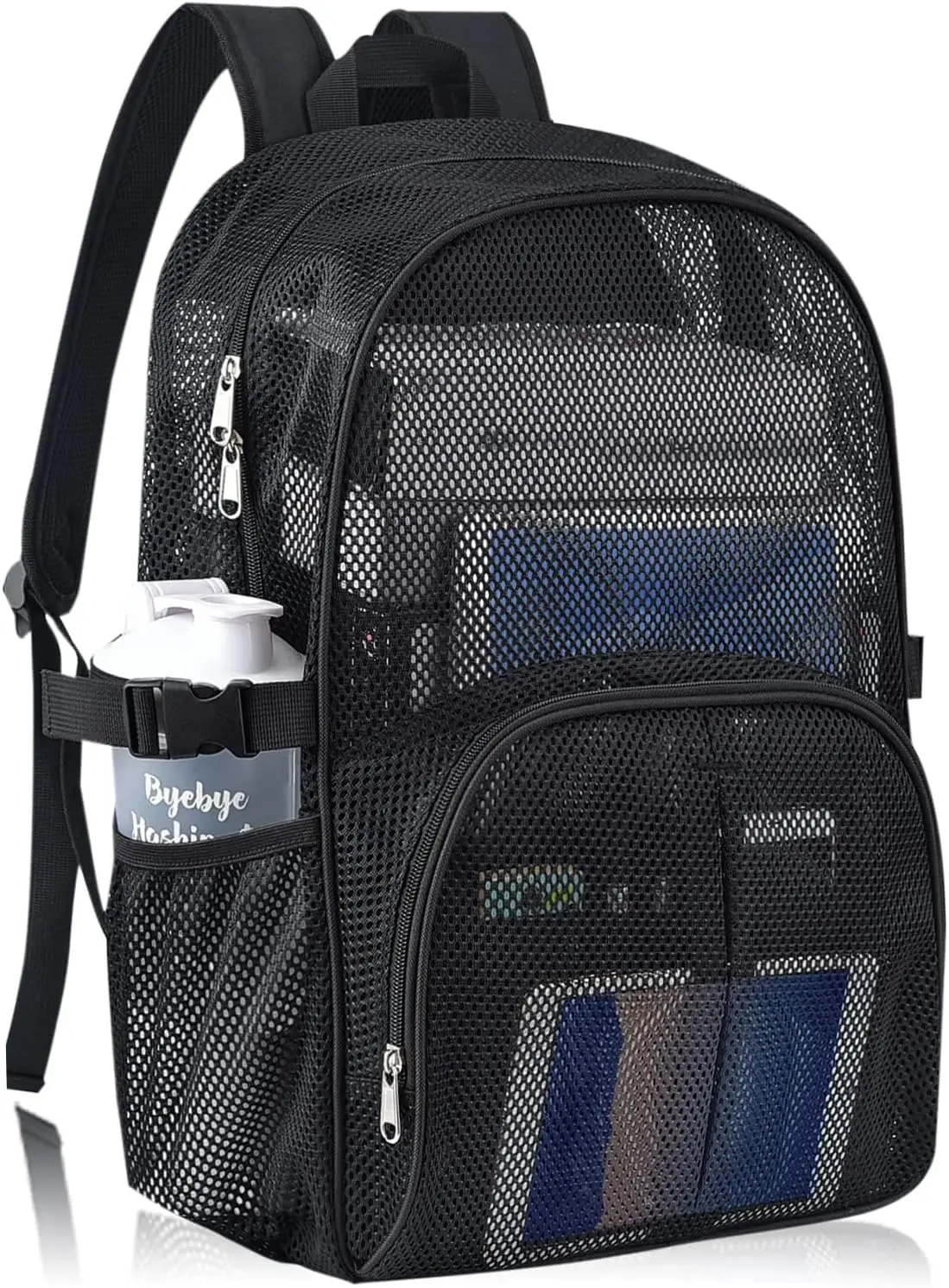 Heavy Duty Mesh Backpack for School,22L Extra Large See Through Mesh Bookbag for Adults with Comfort Padded Straps for School
Heavy Duty Mesh Backpack for School,22L Extra Large See Through Mesh Bookbag for Adults with Comfort Padded Straps for School