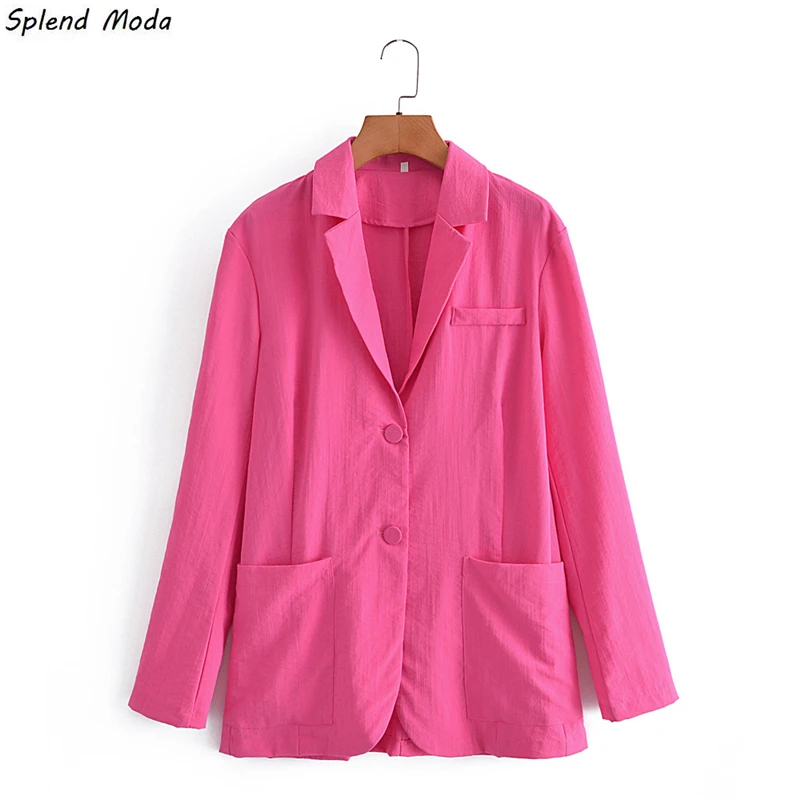 Splend Moda Vintage Rose Red Two-Button Loose Jacket 2021 Autumn New Fashion Long-Sleeve Casual Blazer Female Casual Women 
Splend Moda Vintage Rose Red Two-Button Loose Jacket 2021 Autumn New Fashion Long-Sleeve Casual Blazer Female Casual Women