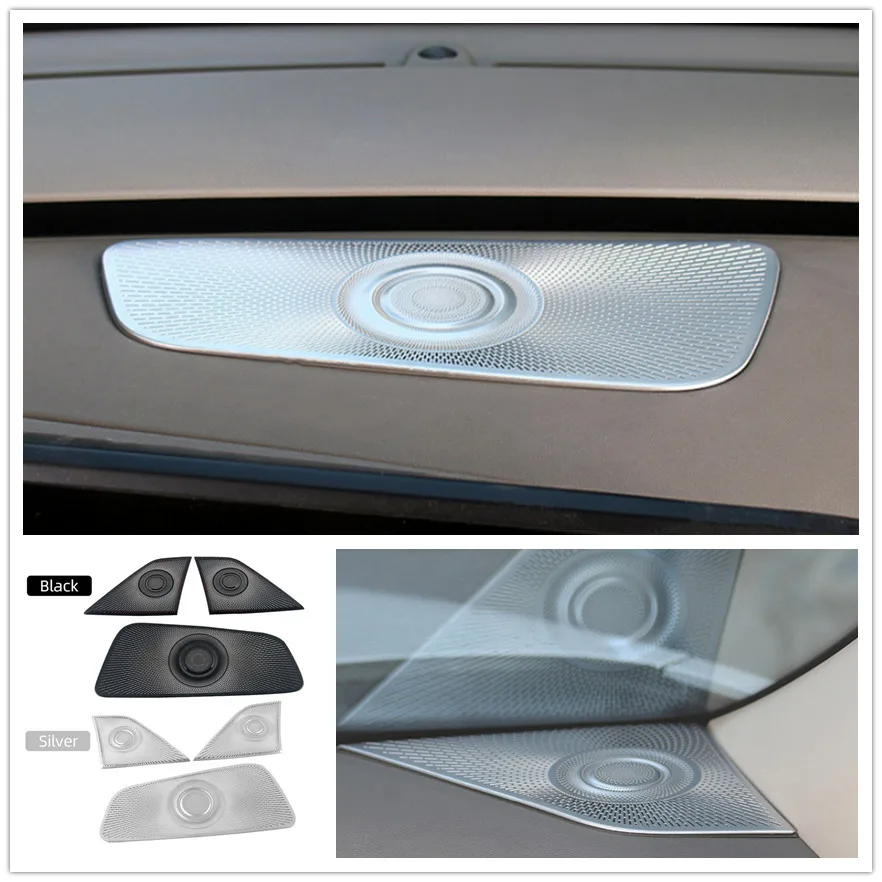 

For Kia Carnival Sedona KA4 2020 2021 2022 2023 Stainless Steel Car Dashboard Stereo Audio Speaker Frame Cover Trim Accessories