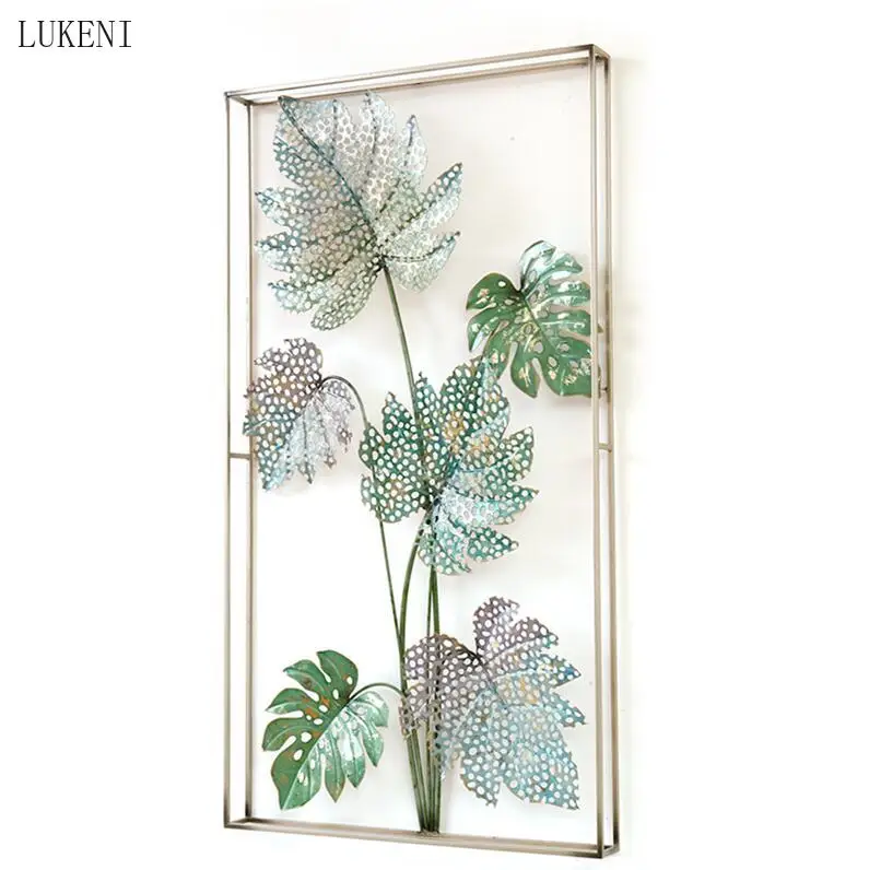 American Wrought Iron Home Wall Hanging Green Leaf Crafts Wall Mural Decoration Hotel Livingroom 3D Stereo Wall Sticker Ornament
American Wrought Iron Home Wall Hanging Green Leaf Crafts Wall Mural Decoration Hotel Livingroom 3D Stereo Wall Sticker Ornament
