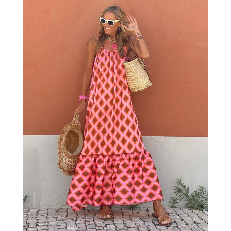 V Neck Sleeveless Boho Summer Women's Spaghetti Strap Midi Dress 2022 New Backless Pirnt Patchwork Lattice Woman Sundress Basic
V Neck Sleeveless Boho Summer Women's Spaghetti Strap Midi Dress 2022 New Backless Pirnt Patchwork Lattice Woman Sundress Basic