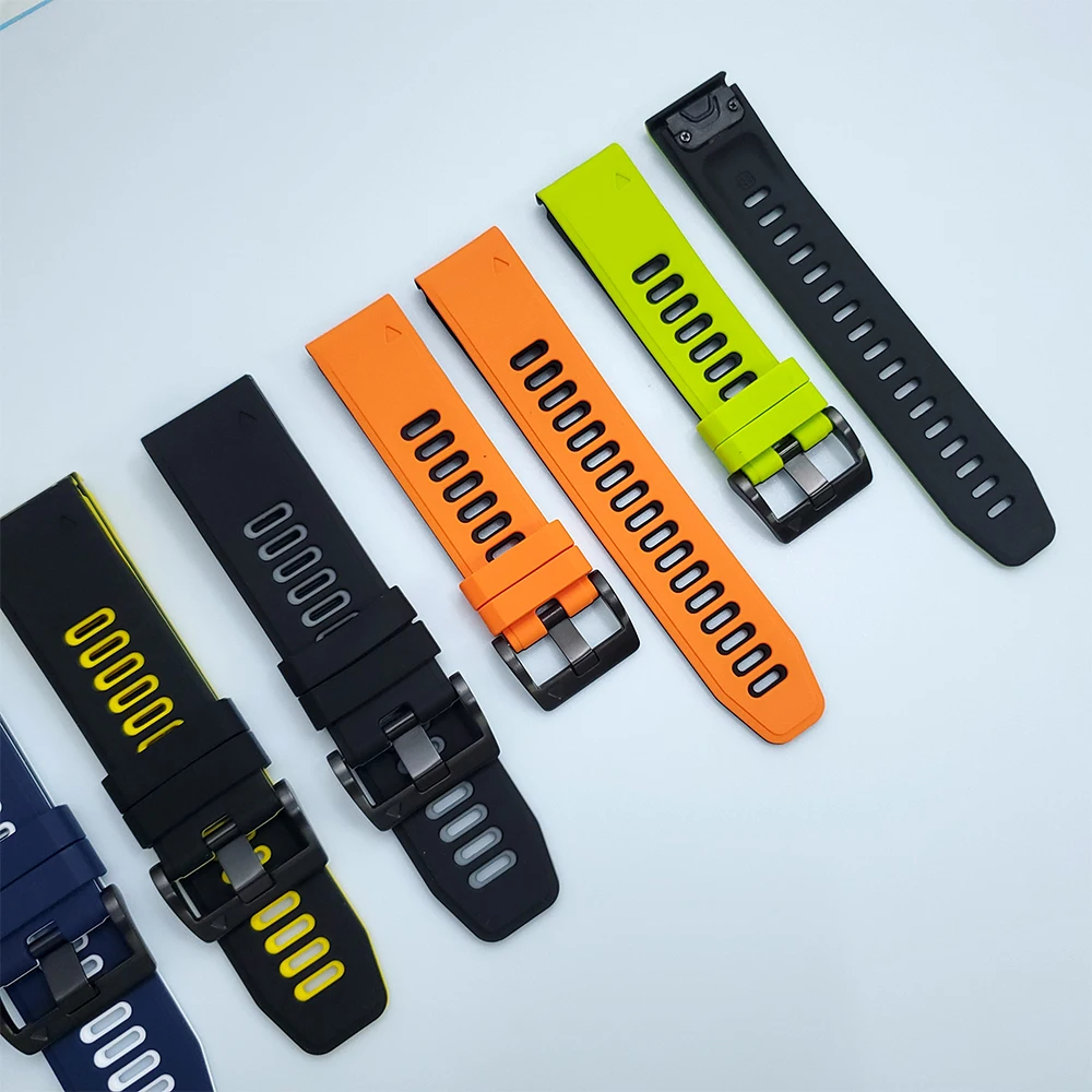 

For Garmin Fenix 6 6X Pro 5X Plus 6S 5S Sport Silicone Strap QuickFit 26 22 20mm Watch Bands For Descent Mk2/Enduro/TACTIX DELTA
