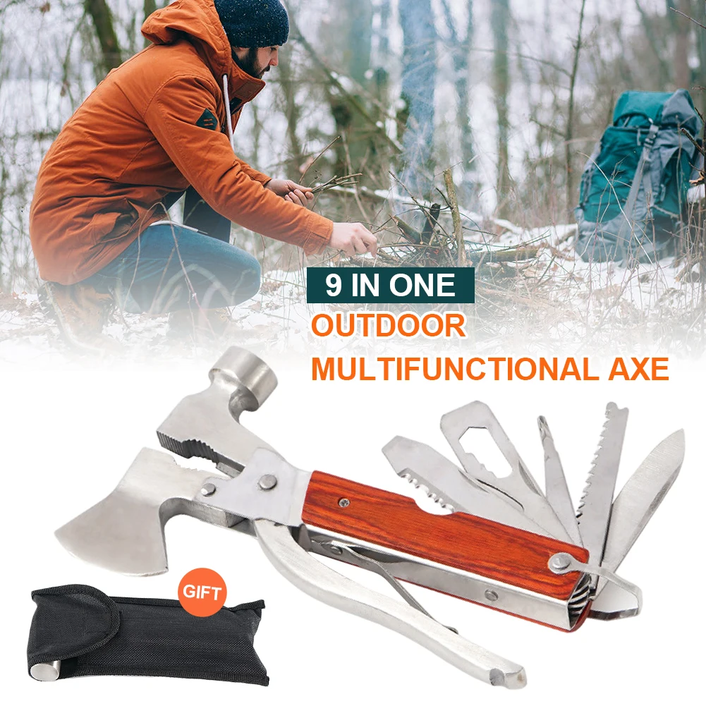 9 in 1 Multitool Camping Accessories Survival Tool with Knife Hammer Saw Screwdriver for Outdoor Hunting Hiking Gift for Men Dad
9 in 1 Multitool Camping Accessories Survival Tool with Knife Hammer Saw Screwdriver for Outdoor Hunting Hiking Gift for Men Dad