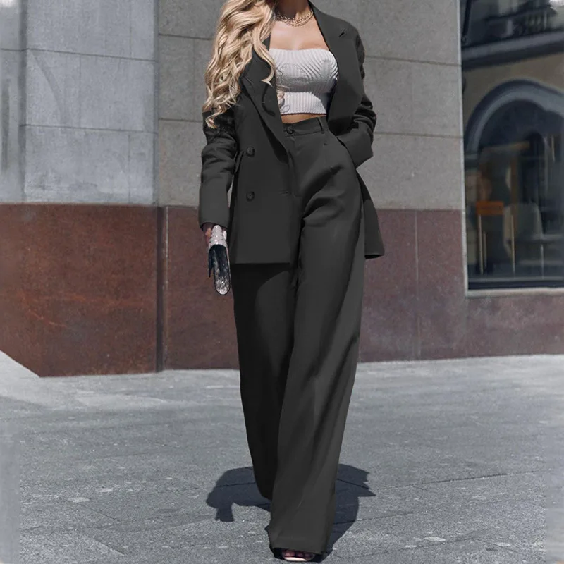 Office Lady Long Sleeve Lapel Button Blazer Coat Jacket Loose Pants Suit Y2K INS Clothes Spring Autumn Women Two Piece Set
Office Lady Long Sleeve Lapel Button Blazer Coat Jacket Loose Pants Suit Y2K INS Clothes Spring Autumn Women Two Piece Set