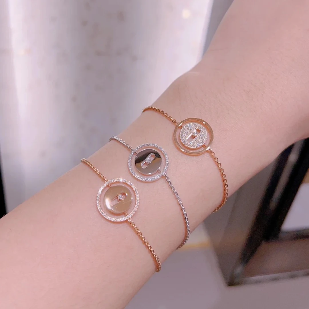 French classic 925 sterling silver mobile diamond bracelet. A beautiful gift for ladies
French classic 925 sterling silver mobile diamond bracelet. A beautiful gift for ladies