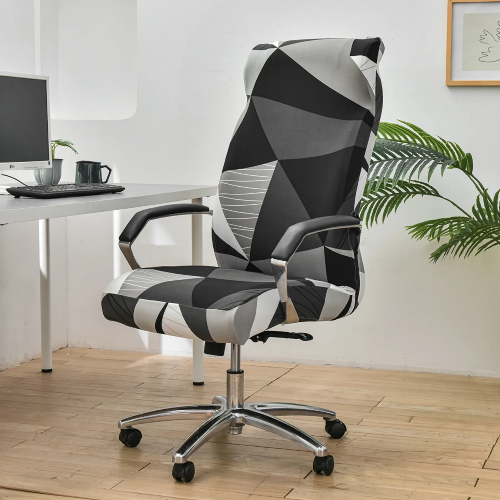Computer Chair Cover Washable Elastic Jacquard Office Chair Removable Computer Seat Case Chair Slipcover Office Decor M/L
Computer Chair Cover Washable Elastic Jacquard Office Chair Removable Computer Seat Case Chair Slipcover Office Decor M/L