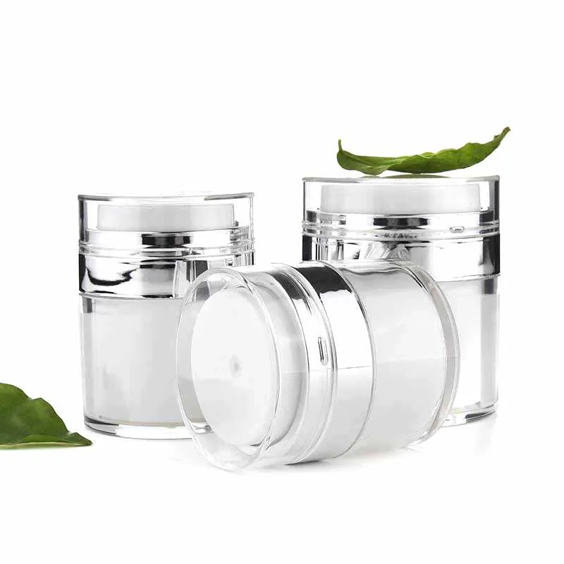15/30/50ml Airless Pump Jar Acrylic Cream Refillable Cans Vacuum Bottle Travel Face Cream Jar Vials Lotion Cosmetic Container
15/30/50ml Airless Pump Jar Acrylic Cream Refillable Cans Vacuum Bottle Travel Face Cream Jar Vials Lotion Cosmetic Container