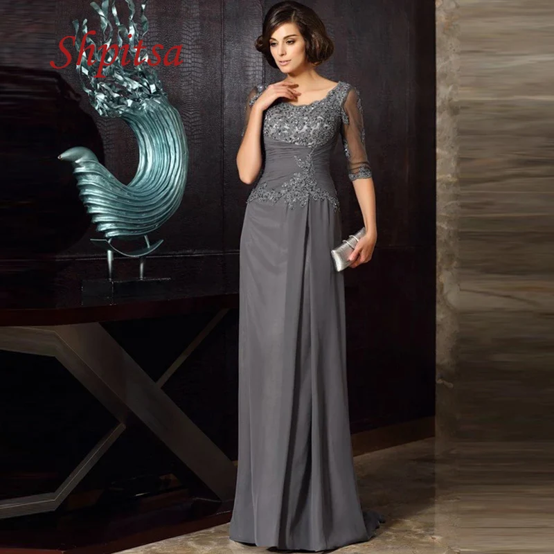 Sexy Grey Lace Mother of the Bride Dresses for Weddings Party Women Plus Size Formal Evening Groom Gowns
Sexy Grey Lace Mother of the Bride Dresses for Weddings Party Women Plus Size Formal Evening Groom Gowns