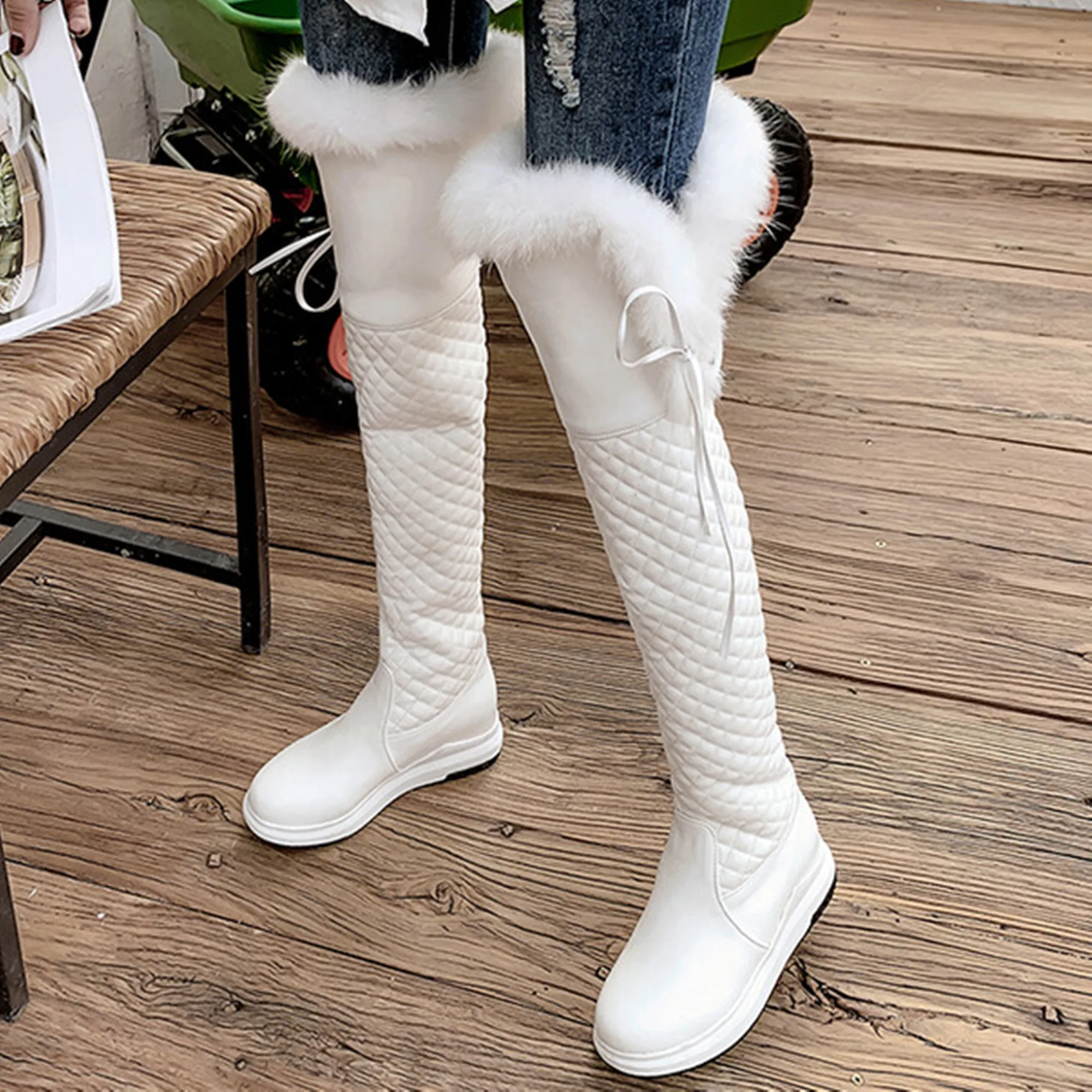 【ENMAYER】Geometric Pattern Rabbit Hair Winter Long Boots Thick Soled Flat Heel Warm Plush Inner Snow Boots Over The Knee Boots
【ENMAYER】Geometric Pattern Rabbit Hair Winter Long Boots Thick Soled Flat Heel Warm Plush Inner Snow Boots Over The Knee Boots