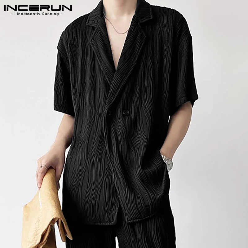 Men Casual Shirt Solid Color Lapel Short Sleeve Streetwear Camisas Korean 2022 Button Folds Fashion Leisure Tops S-5XL INCERUN
Men Casual Shirt Solid Color Lapel Short Sleeve Streetwear Camisas Korean 2022 Button Folds Fashion Leisure Tops S-5XL INCERUN