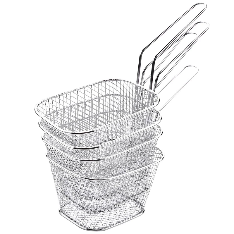 Promotion! 20Pcs/Lot Chips Mini Fry Baskets Stainless Steel Fryer Basket Strainer Serving Food Presentation Cooking Tool
Promotion! 20Pcs/Lot Chips Mini Fry Baskets Stainless Steel Fryer Basket Strainer Serving Food Presentation Cooking Tool