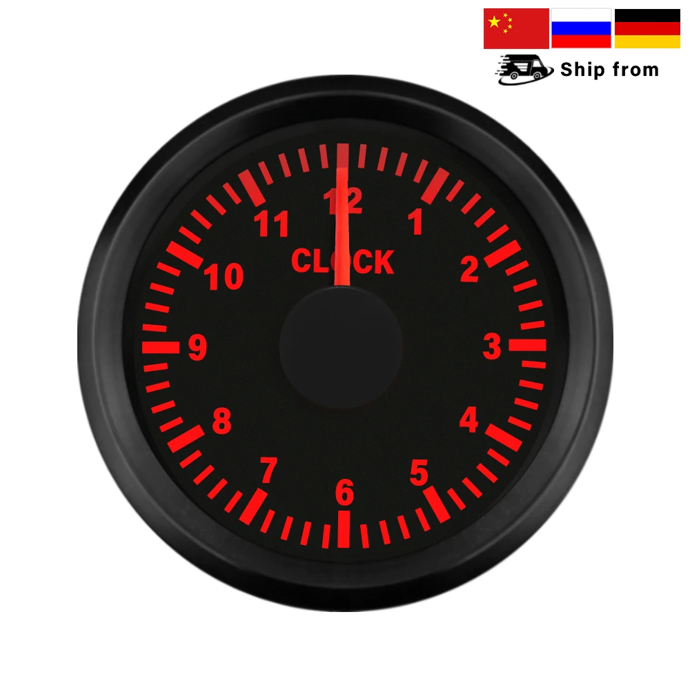 New Universal 52mm(2") Clock Meter 12 Hour Format with Red Backlight 12V/24V for Car Boat Truck
New Universal 52mm(2") Clock Meter 12 Hour Format with Red Backlight 12V/24V for Car Boat Truck