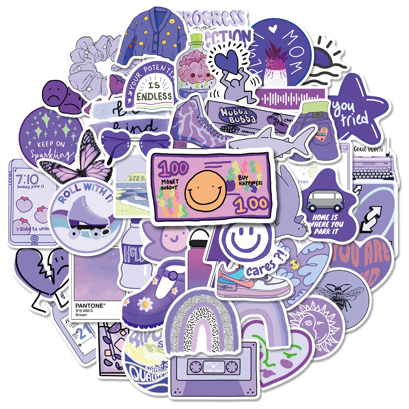 50PCS Purple World Series Stickers Ins Wind Purple Style Girl Cute Cartoon Notebook Hand Account Stickers
50PCS Purple World Series Stickers Ins Wind Purple Style Girl Cute Cartoon Notebook Hand Account Stickers